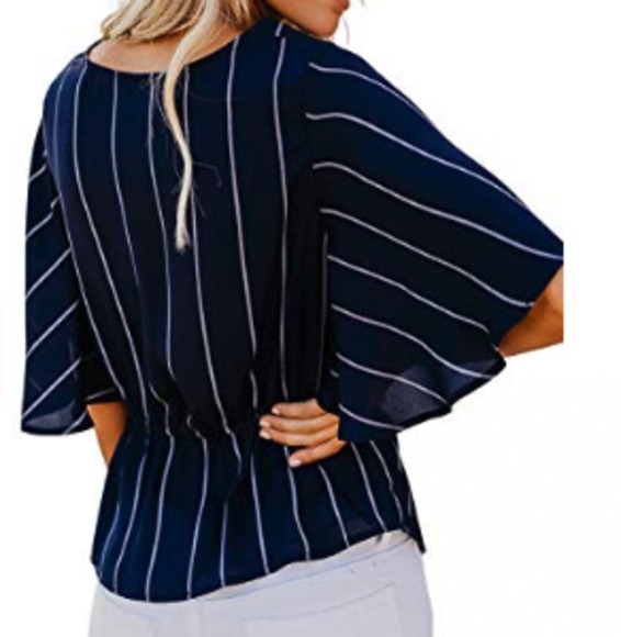 Womens Spring Floral Shirts Short Sleeve - Picture 3 of 3